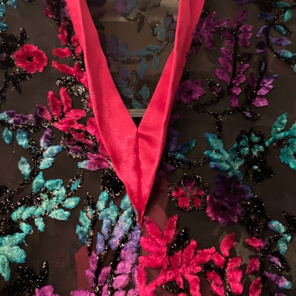 Dreamy Floral Multicolor Kimono Dress - Picture 7 of 14